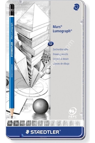 Staedtler Mars Lumograph Karakalem 12'Li Set