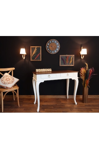 Wooding 100 Cm Çekmeceli Masif Beyaz Ceviz Dresuar (548587801) Ceviz