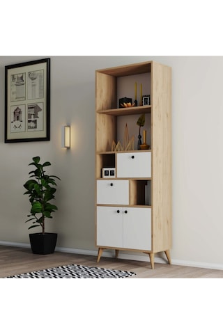 1952 NİNOVA KİTAPLIK SEPET-BEYAZ