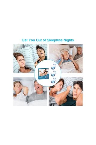 Hangfox Uyku Ve Horlama Yardımcısı 4'lü Set: Ev Alevi Burun Klipsi, Horlamayı Engelle, Burun Akışını Sağla