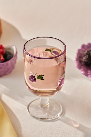 Karaca Desenli Kadeh 390 Ml Mor