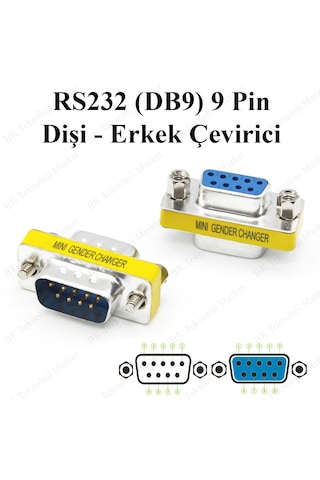 9 Pin Rs232 Db9 Pin Erkek-dişi Seri Kablo Cinsiyet Değiştirici