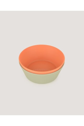 Let's Be Child 2'li Yuvarlak Kase Sage Green-peach