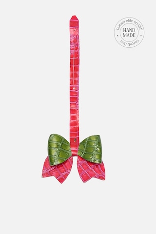 Hand Made Christmas Özel Hediyelik Croco Kırmızı &yeşil Fiyonk Çanta Charm