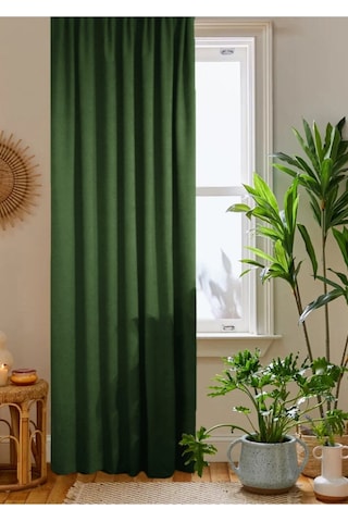 Home Color Home Yeşil Petek Kadife Dokulu Fon Perde Düz Dikişli Ekstrafor Büzgü 1.sınıf Kalite Diğer