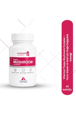 Vitarmor Puppy Mushroom Complex Yavru Köpek Ve Kedi İçin Doğal Bağışıklık Desteği