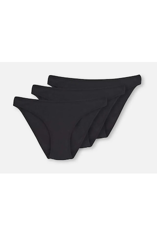 3 Lü Paket Dagi Bayan Düşük Bel İzsiz Slip Külot 5101kc Siyah