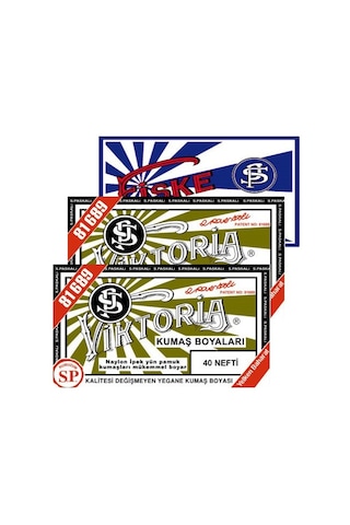 Viktoria Kumaş Boyası Nefti 2Pk+Fiske Sabitleme 1Pk