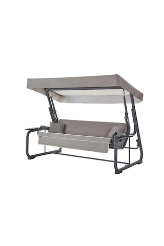 Rubus 4  Kişilik Bahçe Balkon Teras Salıncağı - Kırçıllı Gri