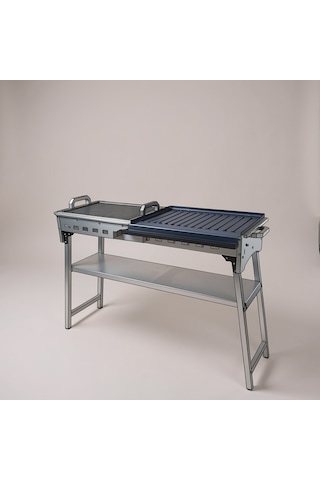 Tavuk-et-köfte-balık-mangalı 35x90 Cm Çok Foksiyonlu Katlanır 80 Cm Profil Ayak Galvaniz