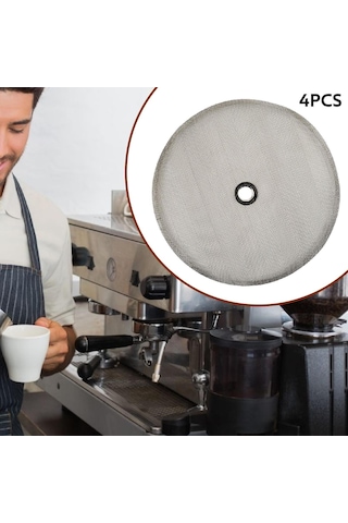 Homyl 4 Adet French Press Yedek Filtre Paslanmaz Çelik Örgü Ev Gümüş