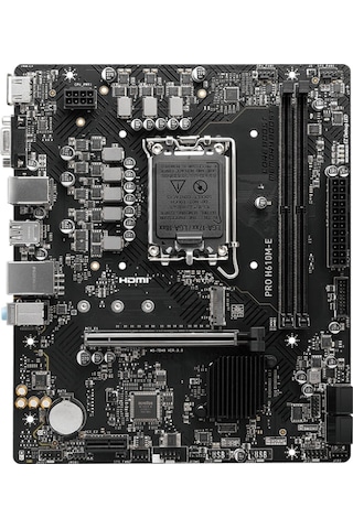 MSI Pro H610M-E Intel H610 5600 MHz DDR5 Soket 1700 mATX Anakart