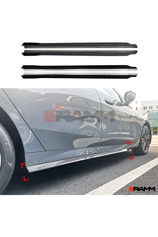 Bmw G60 Yan Marşbiyel Etek Sağ-sol Parlak Siyah