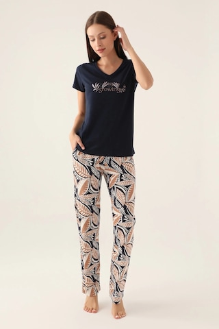 Arnetta 2915 Kadın Kısa Kol Pijama Takımı Lacivert