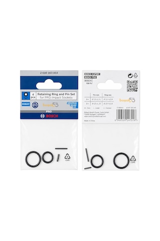 Bosch Pro 1/4 Darbeli Lokma Pim Ve Halka Seti 2608003064