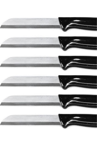 Solingen Simli Delikli Siyah 6 Lı Meyve Bıçağı Seti 153-99-1521