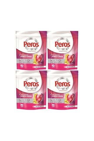 Peros Pratik Matik Çamaşır Deterjanı Kapsülü - Tableti 104 Adet Renkliler 4pk 26 420 G