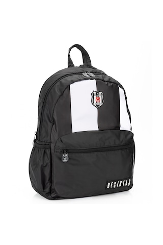 Beşiktaş Trend Çubuklu Sırt Çantası Siyah - Beyaz