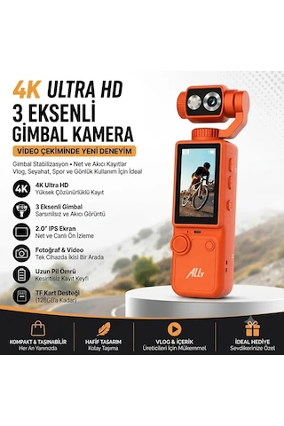 Ally Q8 Pocketpro 4k Dijital Vlog Kamerası- 5775
