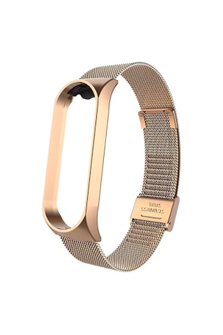 Xiaomi Mi Band 4 Uyumlu Krd-06 Metal Kordon-gold