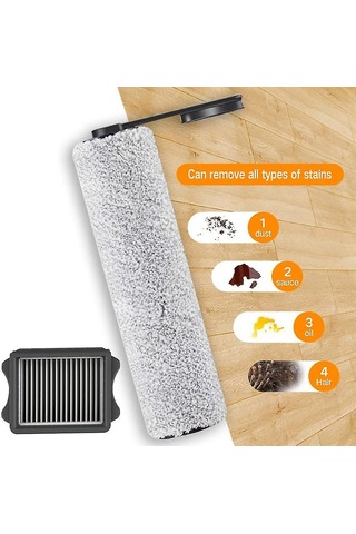 Yaleker Tineco S5 Kombi Islak/kuru Süpürge İçin Yüksek Performanslı Hepa Filtreli Silindir Fırça