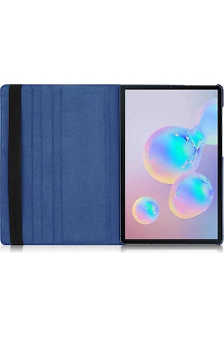 Galaxy Uyumlu Tab S7 T870 Frm Dönebilen Standlı Kılıf-mavi Arka Kapak