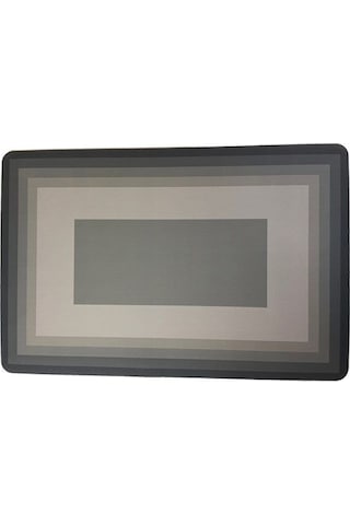 Mainshop Kare Yazısız Model Sihirli Su Emici Banyo Paspası Kaymaz Tabanlı Abdest Paspası 38x58 Cm M-60 Çok Renkli