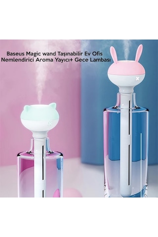 Baseus Magic Wand Ev Ofis Nemlendirici Aroma Yayıcı+ Gece Lambası- 5775 Begonvil