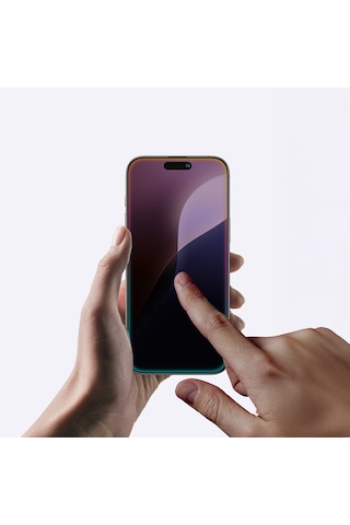 Apple Uyumlu iPhone 16 Plus Amazingthing Radix Privacy Hayalet Cam Ekran Koruyucu Siyah