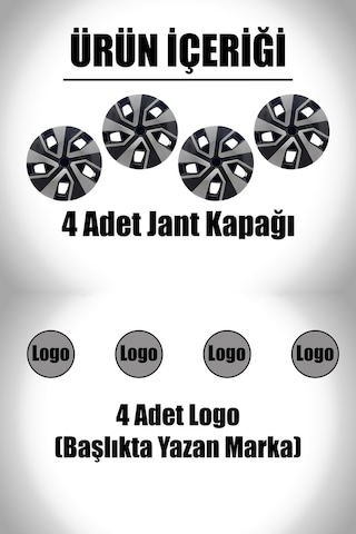 Mitsubishi Araçlar İçin Universal 14" İnç 4 Adet 1 Takım Jant Kapağı L300 Lancer 105