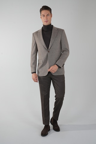 Bisse Comfort Fit Bej Mono Yaka Çift Yırtmaçlı 6 Drop Yün Polyester Erkek Ceket Pck24k24209 D07 Bej