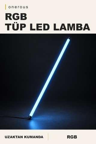 Onerous Rgb Tüp Led Lamba, Uzaktan Kumandalı Onr-819992681 Çok Renkli