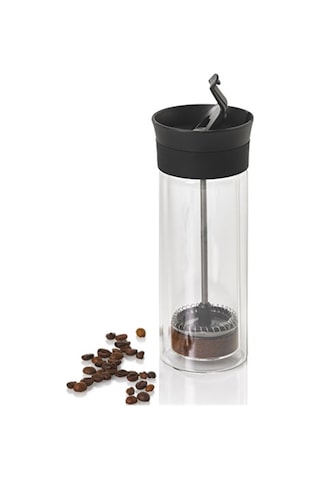 Adhoc Thermo-Glass Çift Camlı French Press 300 Ml Siyah