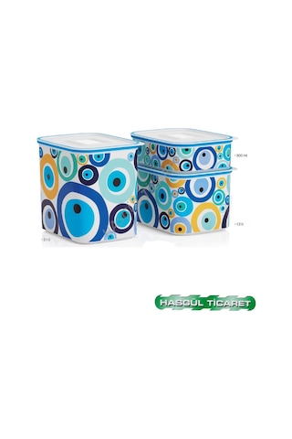 Tupperware Su Nazar Set 3'Lü Saklama Kabı Hsgl N1143489 Çok Renkli