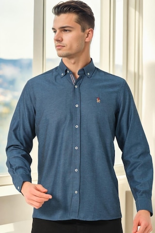 G974 Dewberry Erkek Gömlek-petrol Petrol