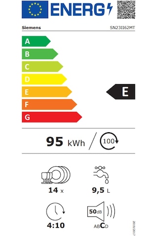 Siemens SN23II62MT 6 Programlı 14 Kişilik Bulaşık Makinesi