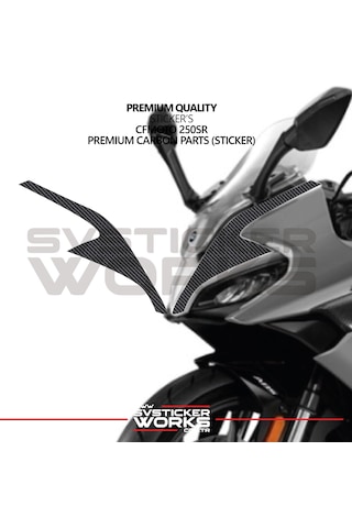 Cfmoto 250sr Sticker Karbon Folyo Kaplama Ön Kafa