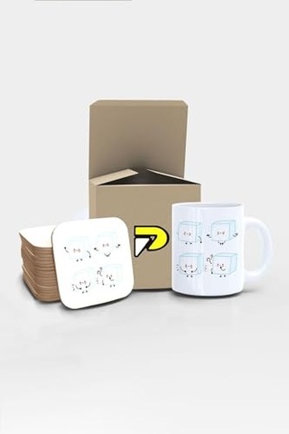 Küpleri Komik Tasarımlı Baskılı Kupa Bardak Seti Eğlenceli Özel Hediye Mug Çok Renkli
