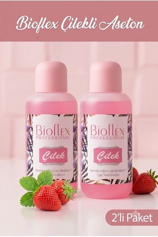 Bioflex Çilekli Aseton 220 Ml 2 Adet