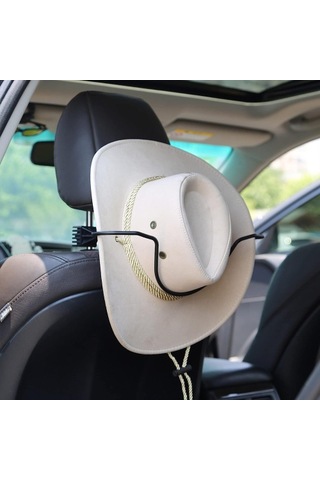 Kamyon Araba Şapka Elbise Askısı İçin Kovboy Şapka Tutucu Çok İşlevli Paslanmaz Çelik Araba Koltuğu Arkası Düzenleyici Şapka Askısı