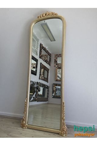 Matmazel Model Platin Altın Renk Varaklı Boy Aynası