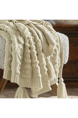 Taç Butik Patagonya Akrilik Throw Kum 000000001500223747 Kum