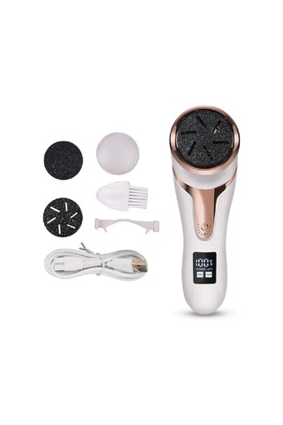 Moveevo Şarj Edilebilir Elektrikli Ayak Törpüsü Pedikür Zımparası Su Geçirmez 2 Hız Ayak Nasırı - Beyaz