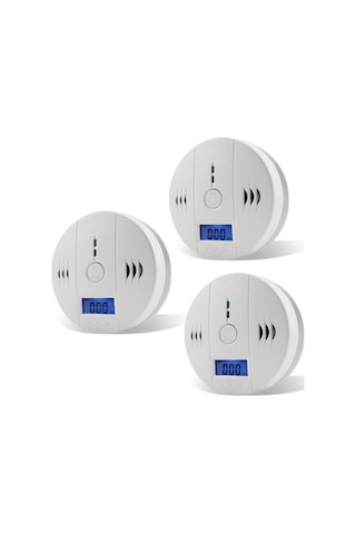 Yunboo 3'lü Paket Bağımsız Karbon Monoksit Alarmı - Dijital Ekranlı, Akıllı Sensörlü, Pilli Ev Güvenliği Cihazı