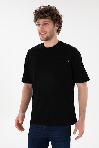 U.S. Polo Assn. Erkek Comfort Fit Bisiklet Yaka Siyah Tişört 50305990-VR046
