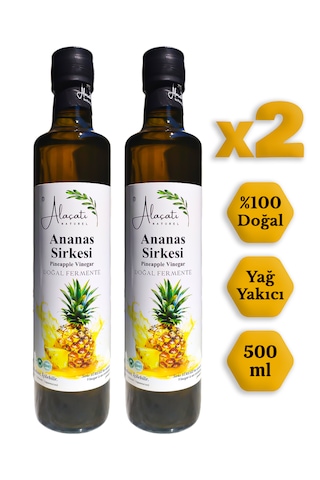 Ananas Sirkesi Doğal Fermantasyon 500 Ml X2 Adet