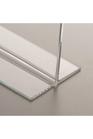 T Tipi Broşürlük Dikey Akrilik Şeffaf 5li Paket Akrilik Şeffaf, A4x210x297mm