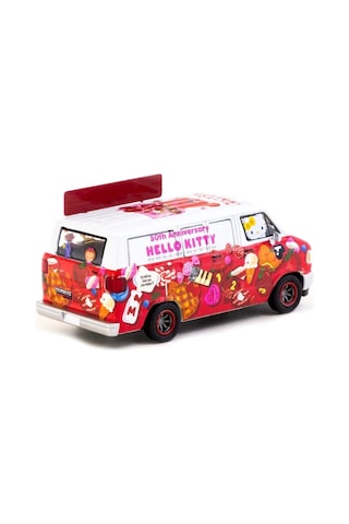 Tarmac Works 1/64 Dodge Van Hello Kitty Food Truck Çok Renkli