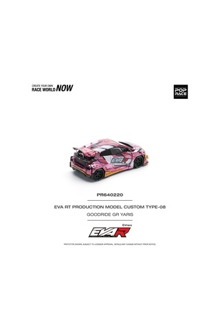 Pop Race 1:64 Eva Rt Production Model Custom Type-08 Goodride Gr Yaris Pr640220 Diecast Model Araba Pembe