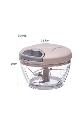 Pembe 500/900 Ml Sarımsak Kıyıcı Manuel Döndür Sebze Kesici Kıyıcı Pembe